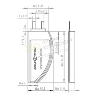 AS2410020 4.35V 30mAh Li-pol (D Shape)