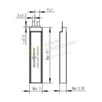 AS5811047 4.2V 200mAh Li-pol AS5811047 4.2V 200mAh Li-pol