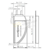 AS2410020 4.35V 30mAh Li-pol AS2410020 4.35V 30mAh Li-pol